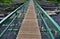 Wood flooring on the suspension bridge over the st louis river