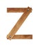 Wood font, wooden plank font letter A to Z, 1 to 10 letters made out of wooden planks