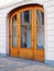 Wood & glass arch door