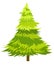 Wood green fir tree vector illustration isolate on white