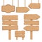 Wood Guidepost Decorative Icons Set