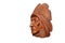Wood head Indian on white background with clipping path