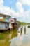 Wood home in waterfront Bang Pakong River, Thailand