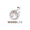 Wood laboratory symbol logo design