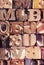 Wood Letter Printing Blocks