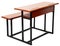 Wood and Metal School Desk