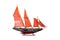 Wood model barque, a type of sailing vessel, asia