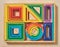 Wood Montessori geometrical color shapes