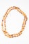 Wood necklace beads string jewerly in white background