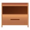 Wood nightstand icon, cartoon style