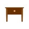 Wood nightstand icon, flat style