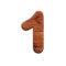 Wood number 1 - 3d wooden plank digit - Suitable for nature, ecology or decoration related subjects