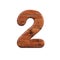 Wood number 2 - 3d wooden plank digit - Suitable for nature, ecology or decoration related subjects
