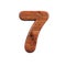 Wood number 7 - 3d wooden plank digit - Suitable for nature, ecology or decoration related subjects