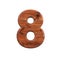 Wood number 8 - 3d wooden plank digit - Suitable for nature, ecology or decoration related subjects