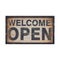 Wood open sign isolated