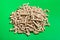 Wood pellets close up .Biofuels. Biomass Pellets - cheap energy. The cat litter