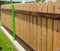 Wood picket fence details.