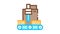 wood plank cutting machine Icon Animation