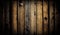Wood planks texture background, dark rough wooden wall of old barn, generative AI