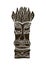 Wood Polynesian Tiki idol, god statue carving. Vector illustration