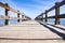 A wood pontoon access to paradise beach