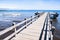 A wood pontoon access to paradise beach