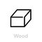 Wood recycling icon. Editable line vector.