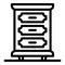 Wood room drawer icon, outline style