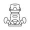 wood router tool line icon vector illustration