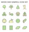 Wood and sawmill industry vector icon