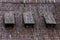 Wood shingle roof texture.