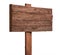 Wood sign board on pale isolated on white background generative AI