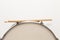 Wood snare drum and drumsticks isolated