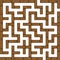 Wood square maze 10x10