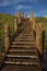 Wood Staircase Uphill Daytime