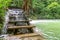 Wood stir at Huay Mae khamin waterfall in National Park Srinakarin, Kanchanaburi, western of Thailand