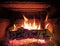 Wood stove fire background