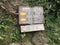 Wood street sign at path of cat cat alley, Onomichi, Hiroshima, Japan