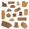 Wood stumps vector set.