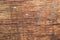 Wood surface with drawn number thirteen. old wooden texture. cracked and scratched background