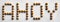 Wood Tack Word Art `Ahoy`