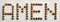 Wood Tack Word Art `Amen`