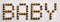 Wood Tack Word Art `Baby`