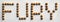 Wood Tack Word Art `Fury`