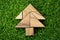 Wood tangram puzzle in Christmas tree shape