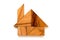 Wood tangram puzzle in home or house shape