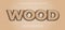 Wood text effect design vector