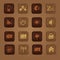 Wood texture computer buttons eps10