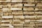 Wood timber construction material background and texture. Stack